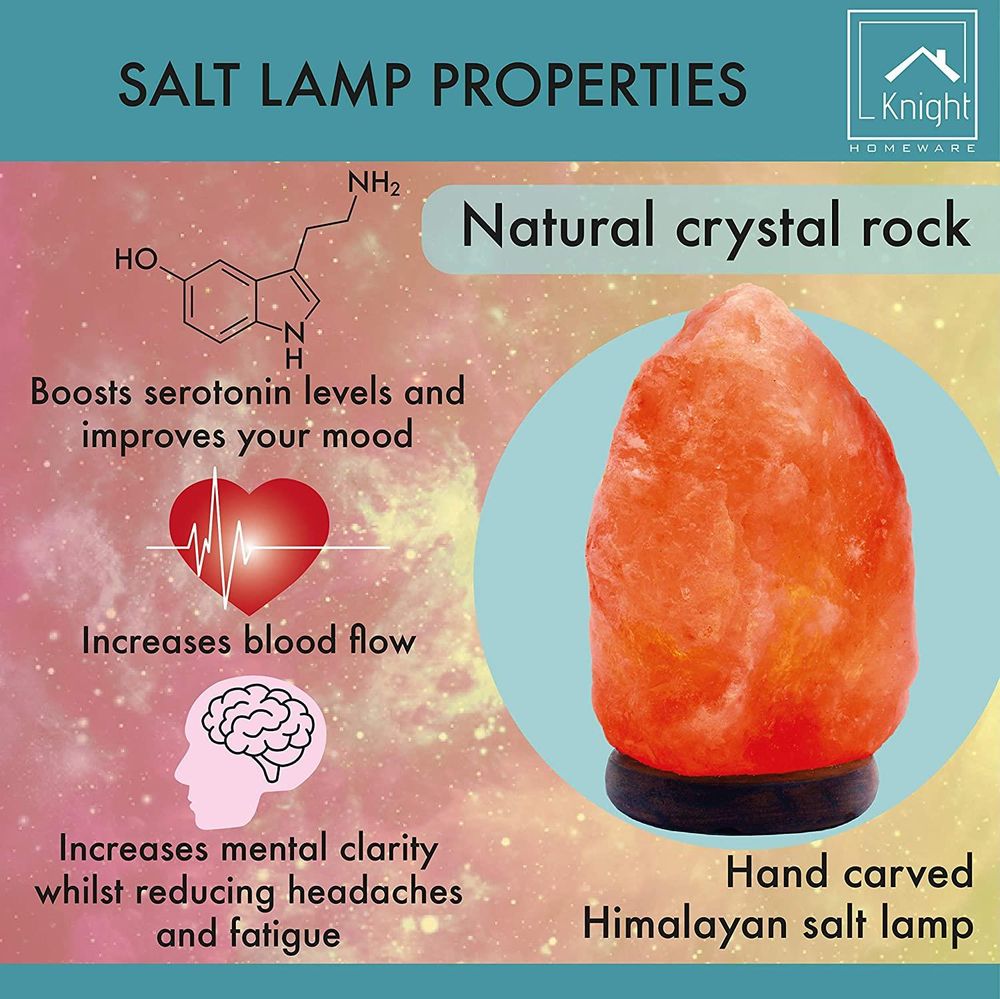 Himalayan Natural & Handicraft Salt Lamp Healing Rock-Bulb Wooden Base (7-10 Kg)