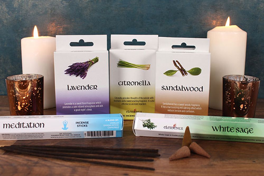 12 Packs of Elements Citronella Incense Cones