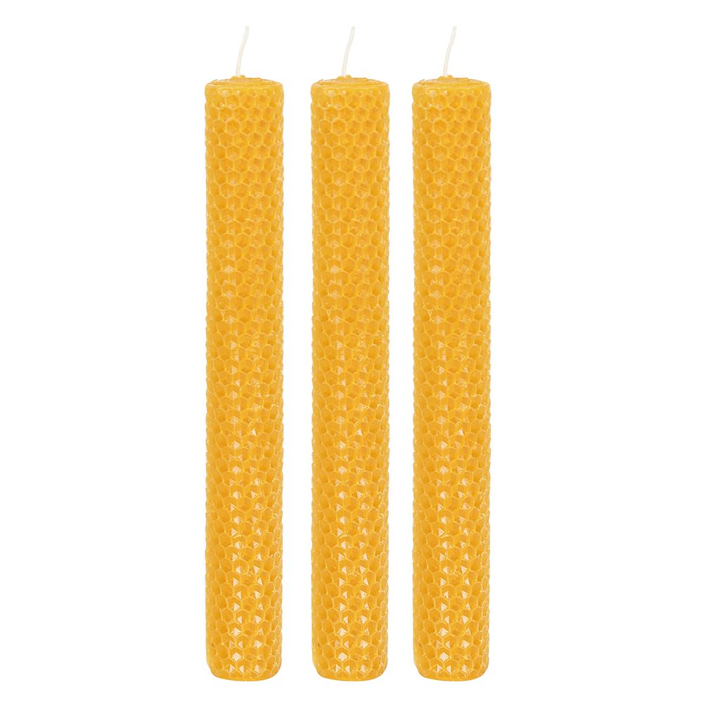 Set of 3 Beeswax Candles