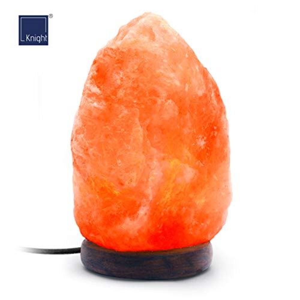 Himalayan Natural & Handicraft Salt Lamp Healing Rock-Bulb Wooden Base  (5-7 Kg)